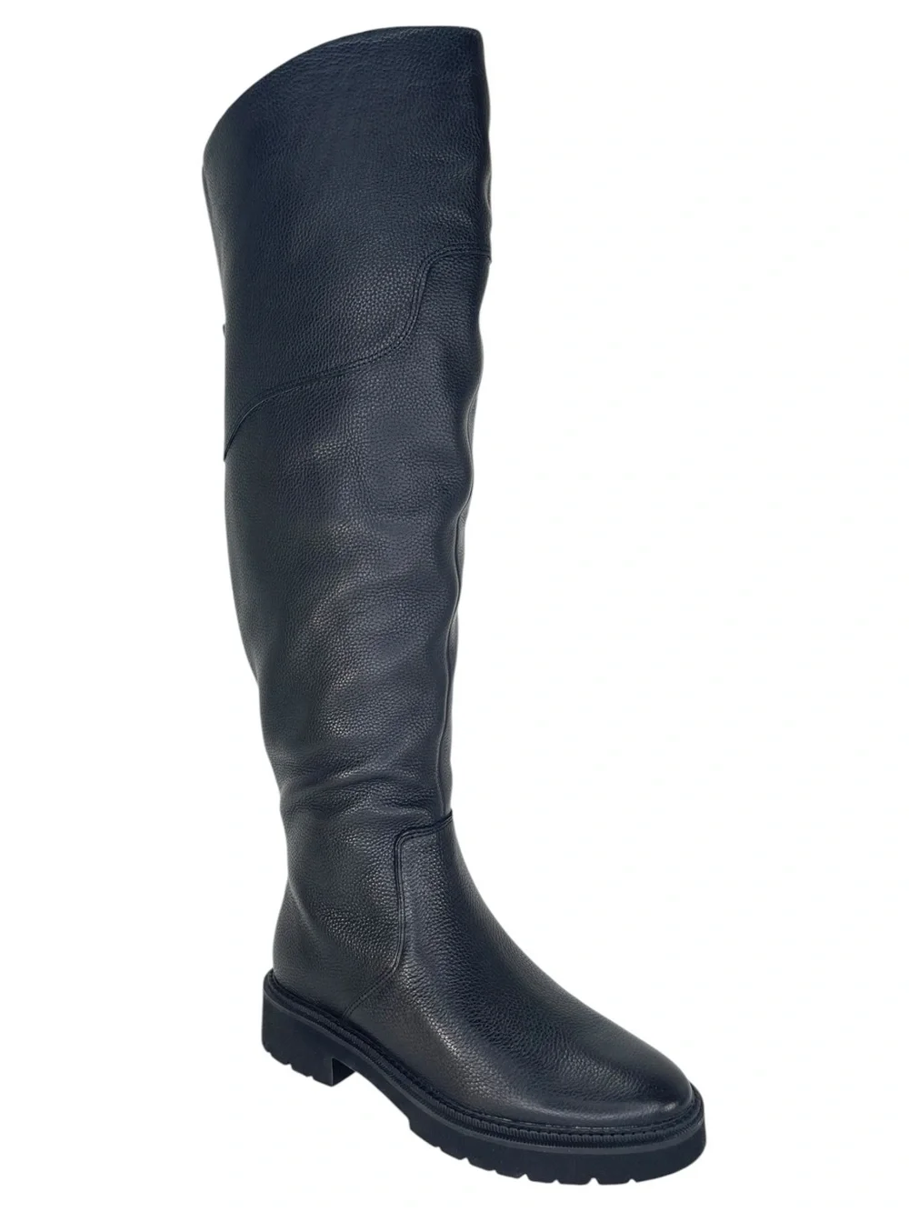 Naturalizer Scarlette Black Leather Wide Calf OTK Womens Boots Size 9M